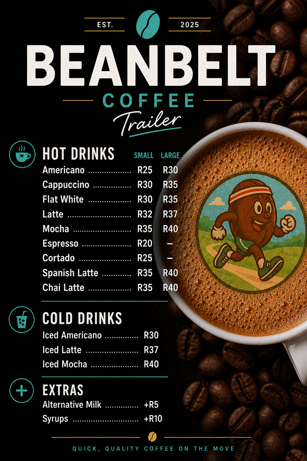 Beanbelt menu page 1